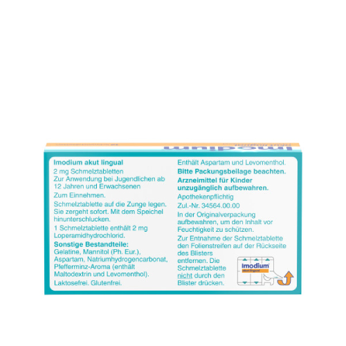 IMODIUM akut lingual Schmelztabletten