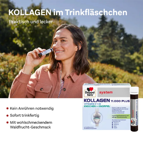DOPPELHERZ Kollagen 11.000 Plus system Ampullen