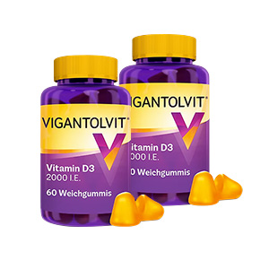 VIGANTOLVIT® 2000 I.E. Vitamin D WEICHGUMMIS Doppelpackung (2x 60St)