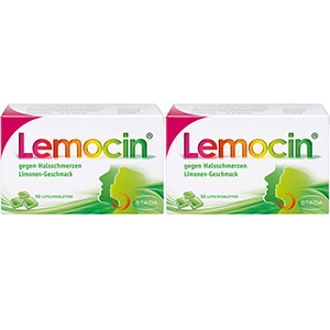 LEMOCIN gegen Halsschmerzen Lutschtabletten Set (2x 50St)