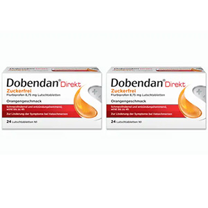 DOBENDAN Direkt zuckerfrei Flurbiprofen 8,75mg Lut Set (2x 24St)