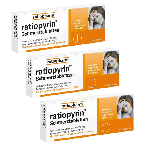 RATIOPYRIN Schmerztabletten (3x20St)