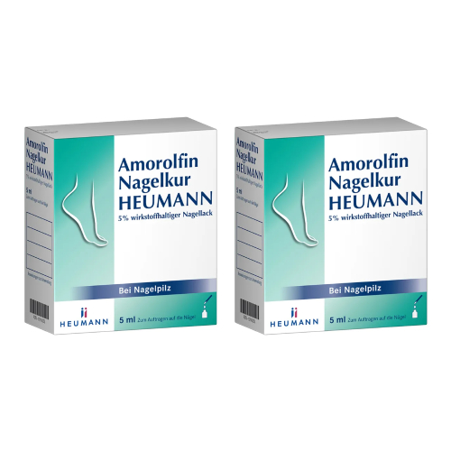 AMOROLFIN Nagelkur Heumann 5% wst.halt.Nagellack Set (2x 5ml)