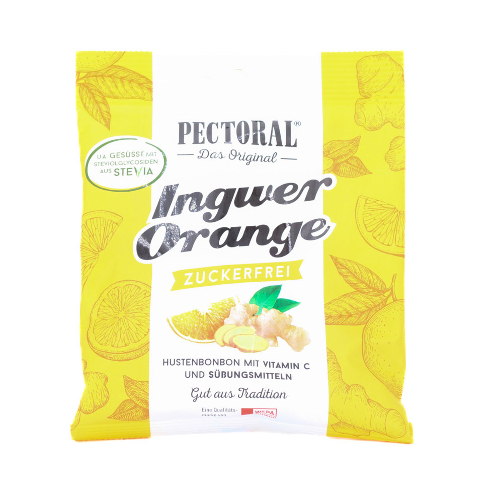 PECTORAL Ingwer Orange Bonbons zuckerfrei