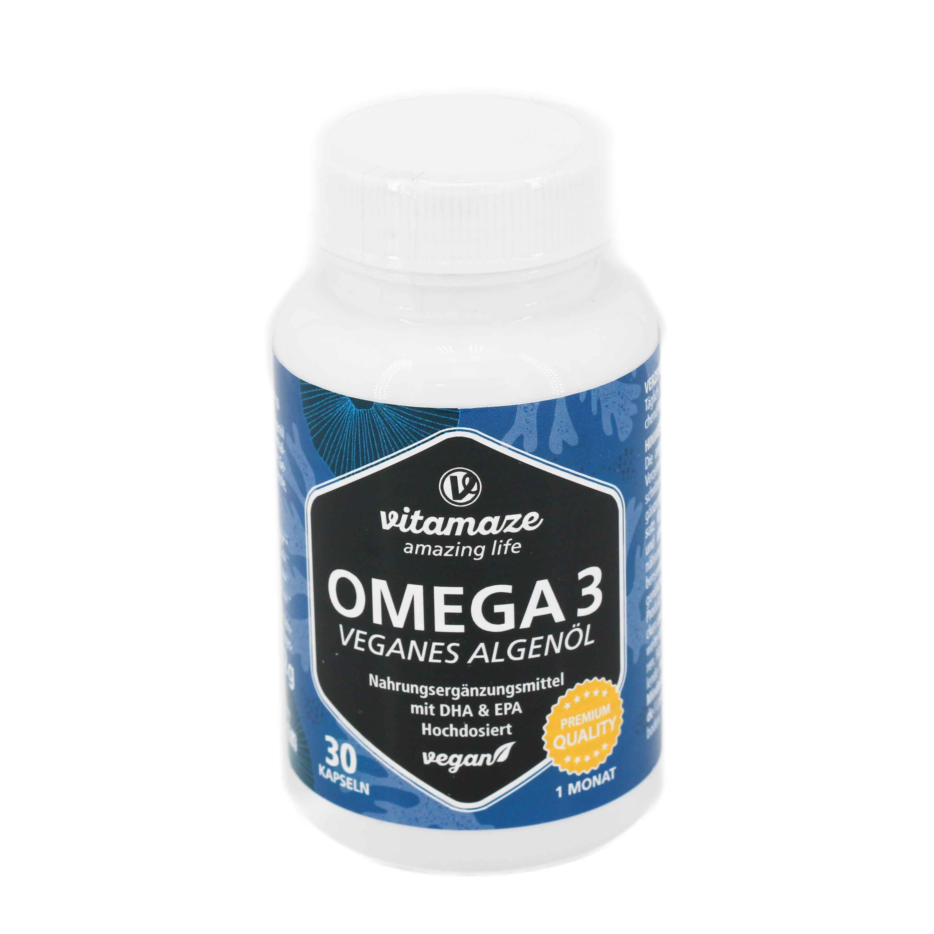 OMEGA-3 VEGAN Algenöl hochdosiert Kapseln