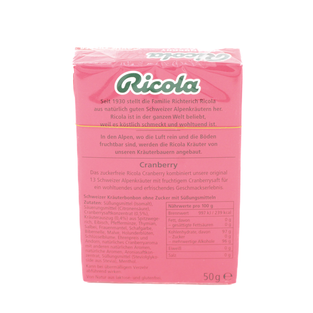 RICOLA o.Z.Box Cranberry Bonbons
