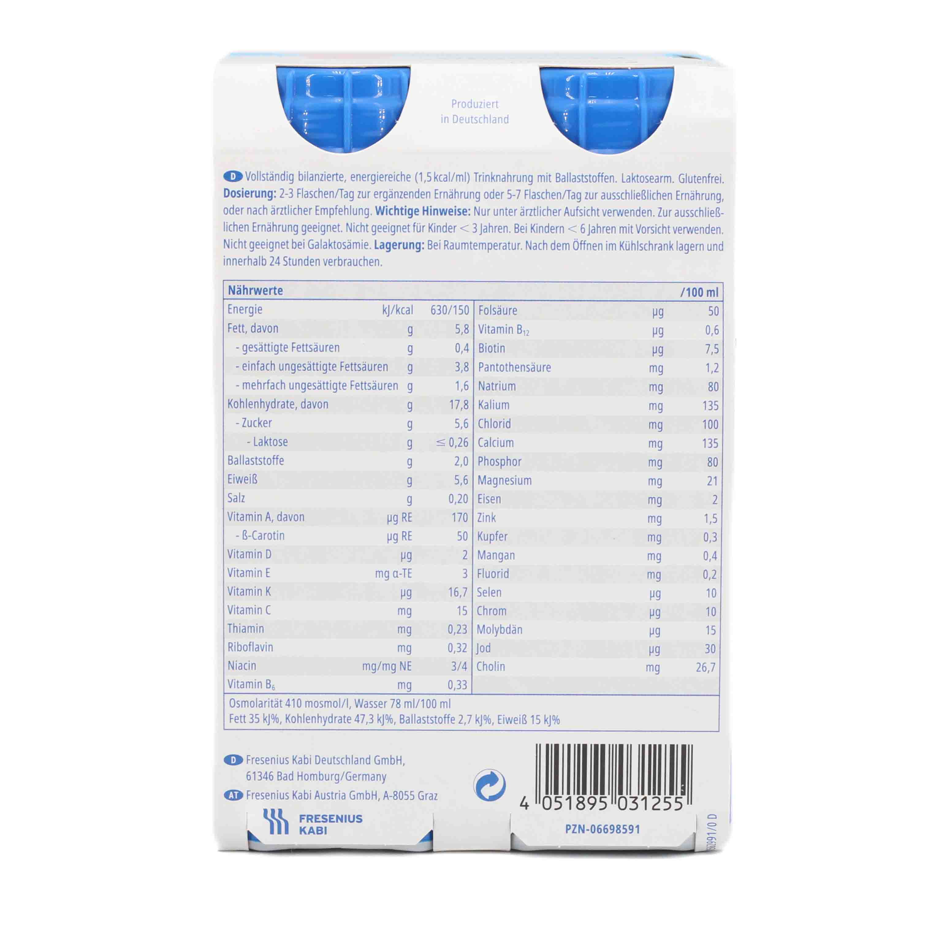 FRESUBIN ENERGY Fibre DRINK Erdbeere Trinkflasche Trinknahrung