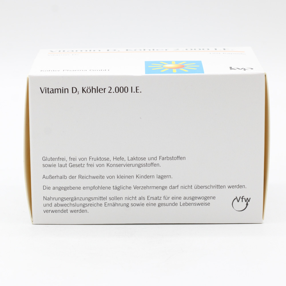 VITAMIN D3 KÖHLER 2.000 I.E. Kapseln