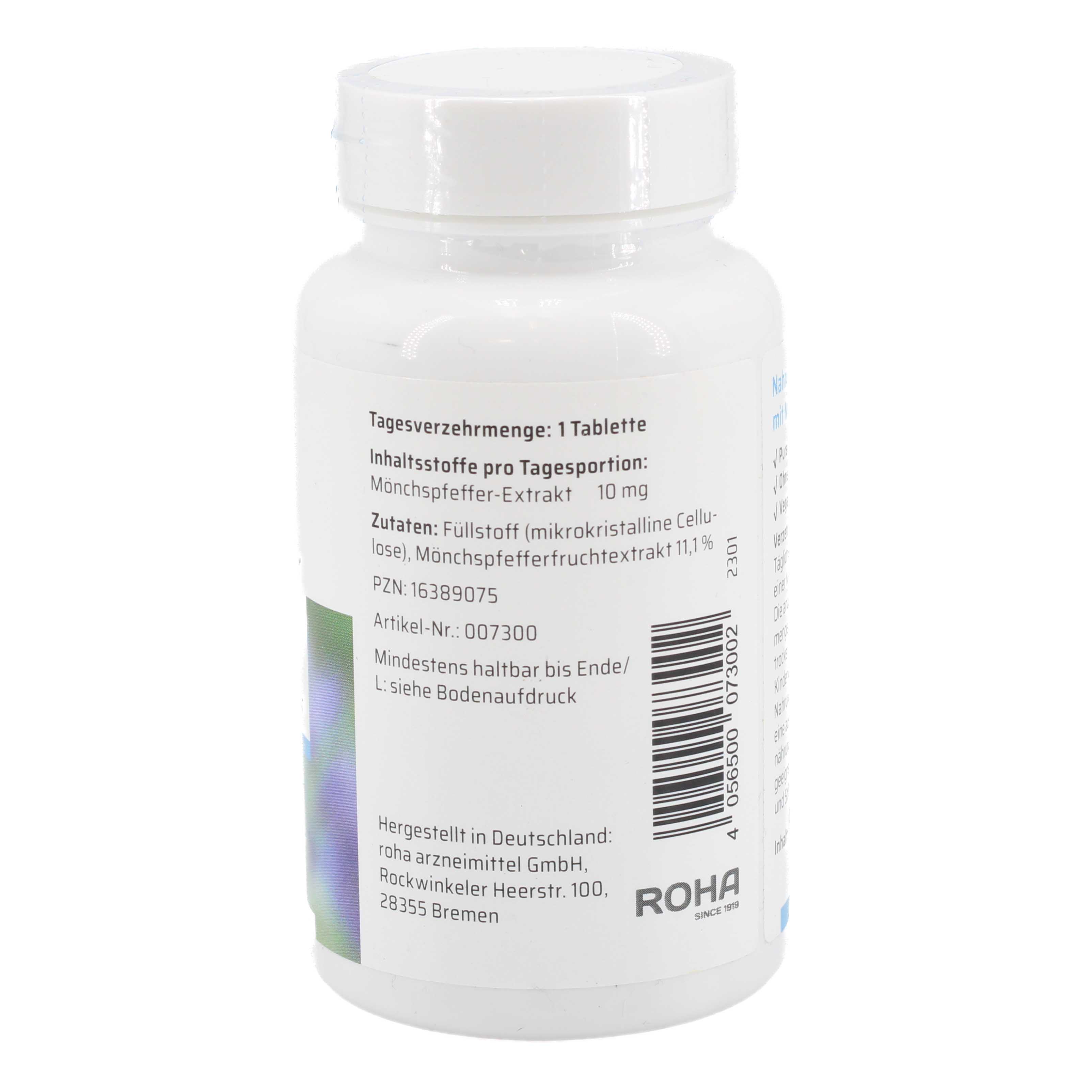 SANHELIOS Mönchspfeffer 10 mg Tabletten