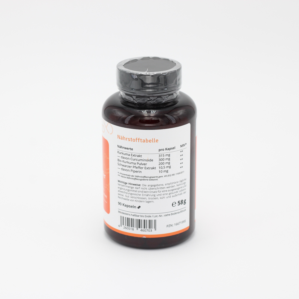 KURKUMA KAPSELN+Pfeffer Curcumin hochdosiert