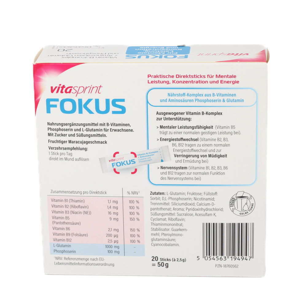 VITASPRINT Fokus Direktsticks