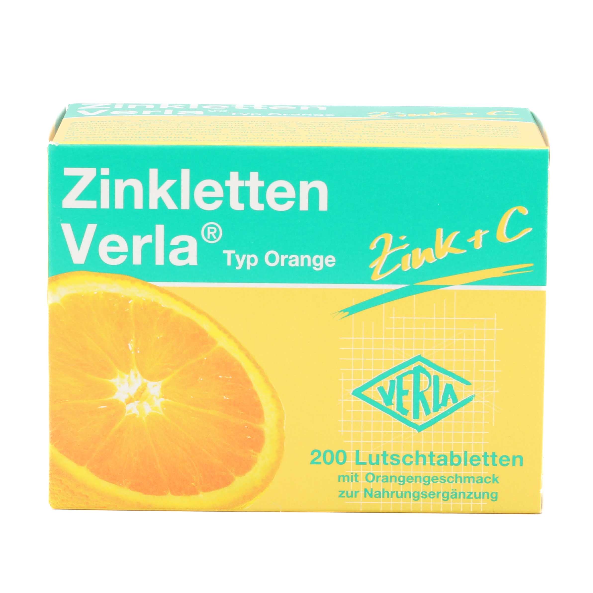 ZINKLETTEN Verla Orange Lutschtabletten