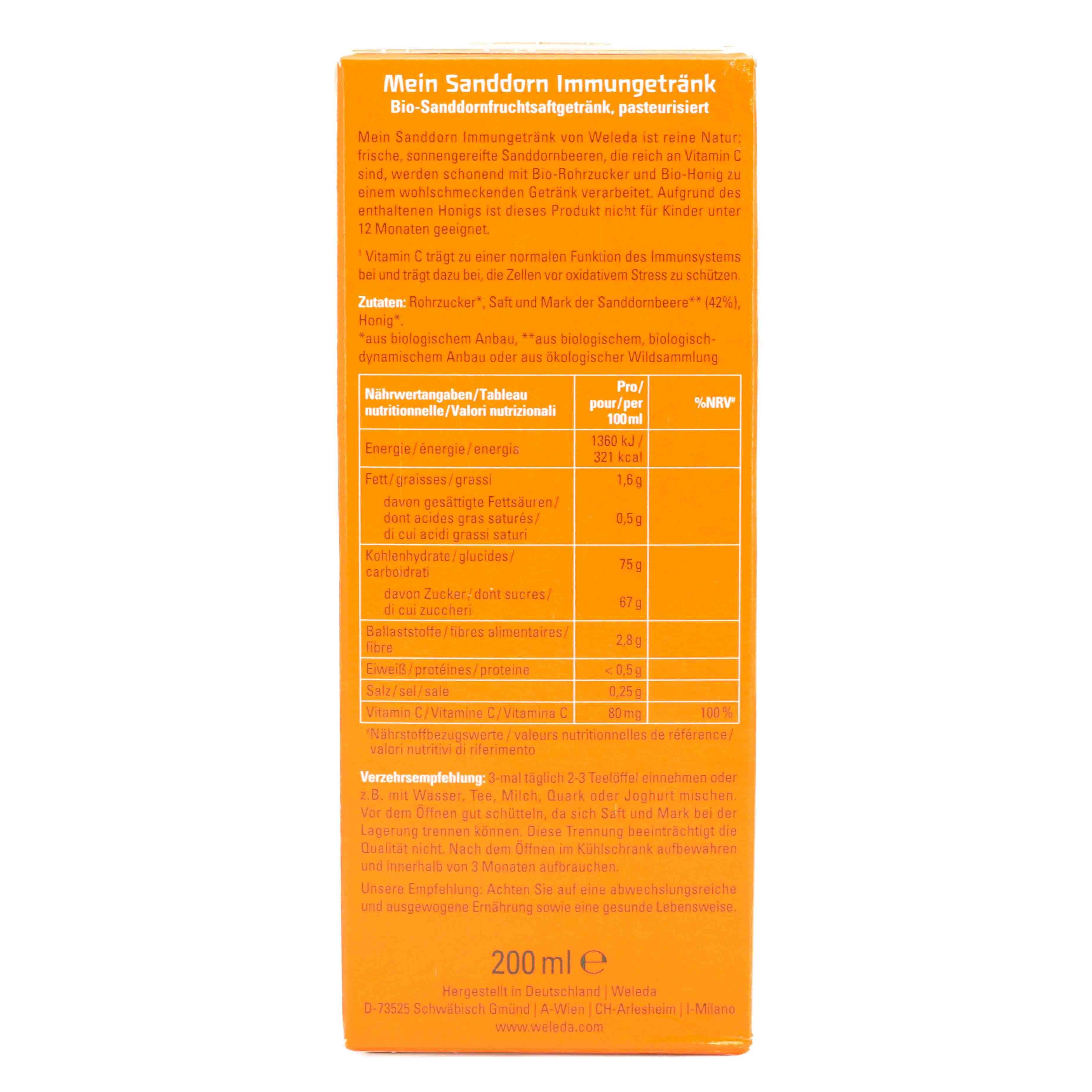 WELEDA Mein Sanddorn Immungetränk