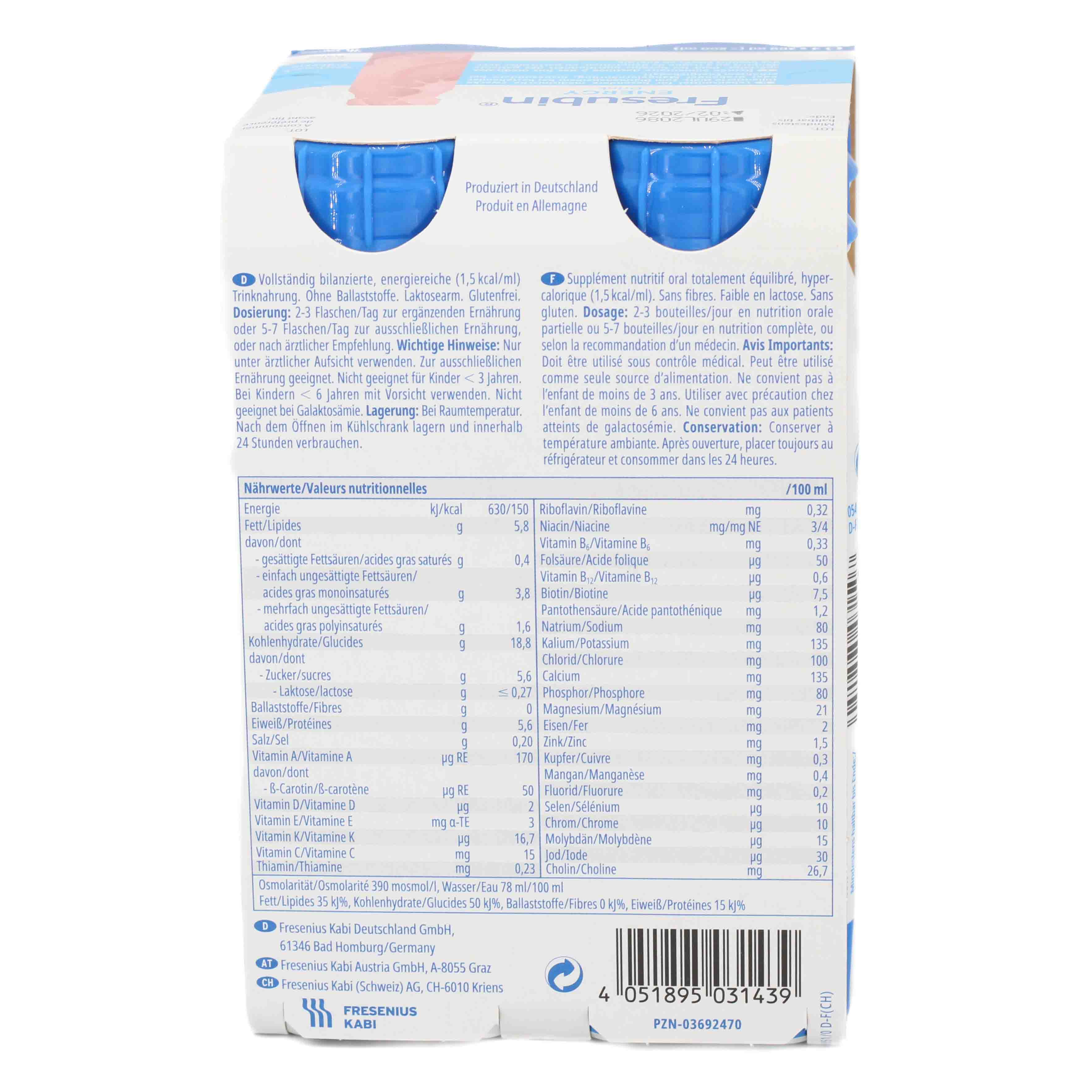 FRESUBIN ENERGY DRINK Erdbeere Trinkflasche