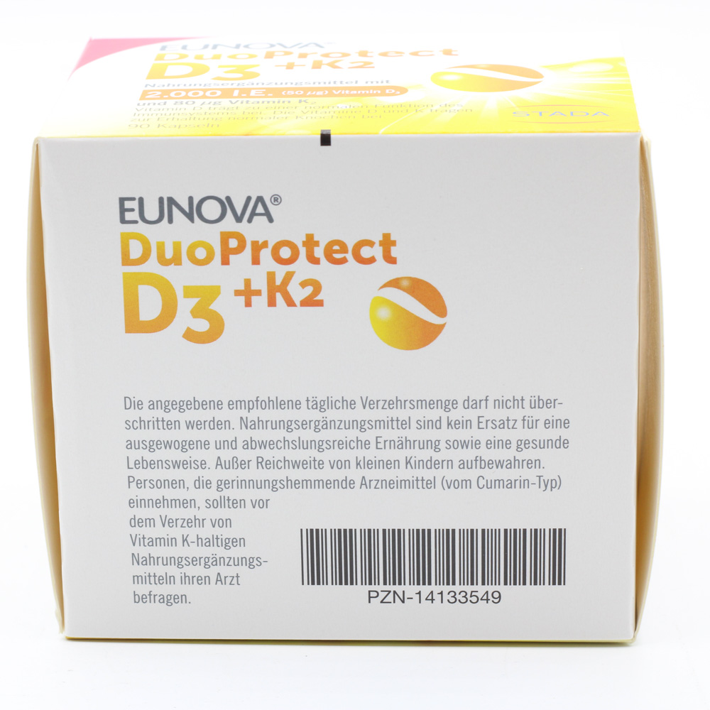 EUNOVA DuoProtect D3+K2 2000 I.E./80 μg Kapseln