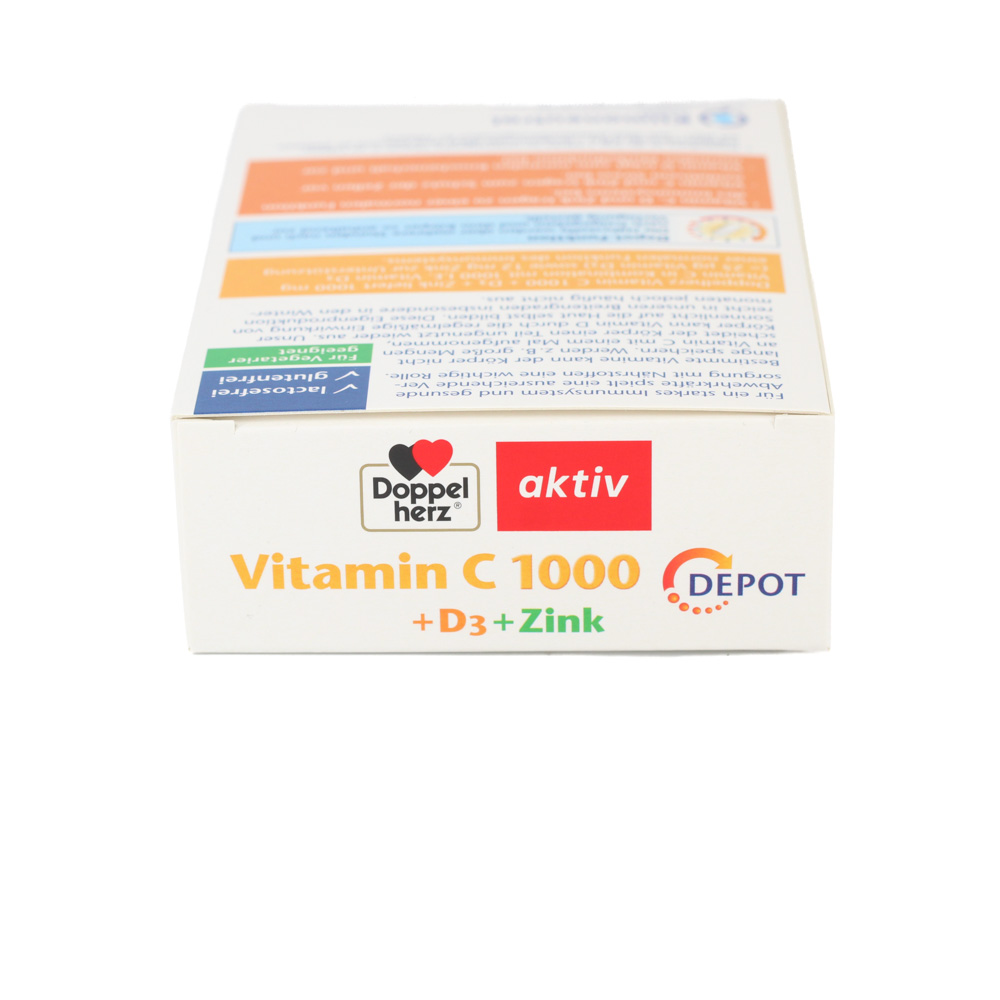 DOPPELHERZ Vitamin C 1000+D3+Zink Depot Tabletten