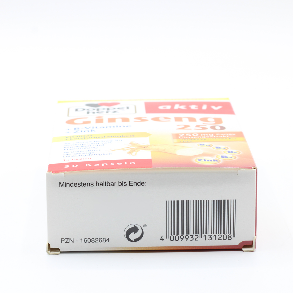 DOPPELHERZ Ginseng 250+B-Vitamine+Zink Kapseln