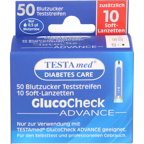 TESTAMED GlucoCheck Advance 50 Teststr.m.10 Lanz.