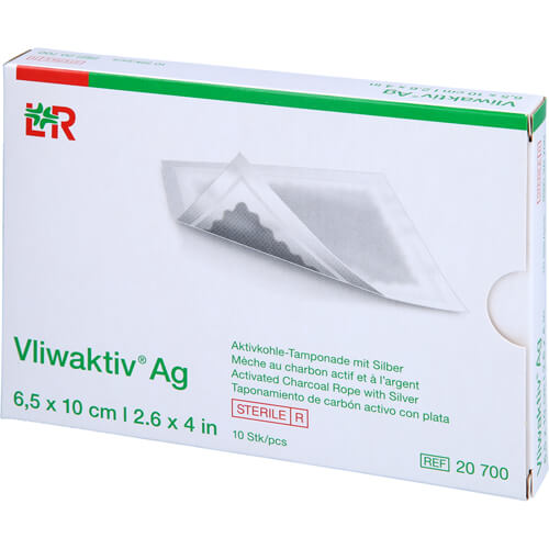 VLIWAKTIV AG Aktivkohle Tampon.m.Silber 6,5x10 cm