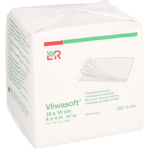 VLIWASOFT Vlieskompressen unsteril 10x10 cm 4l.