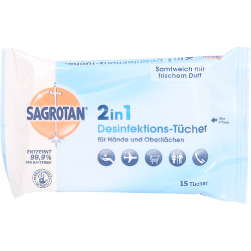SAGROTAN 2in1 Desinfektions-Tücher