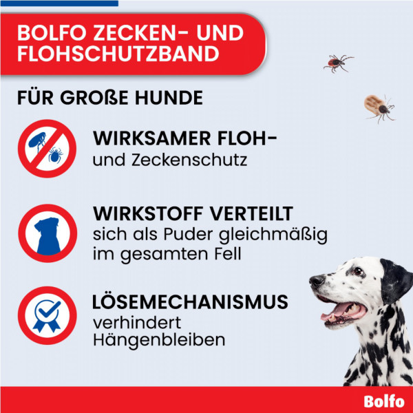 BOLFO Flohschutzband braun f.große Hunde