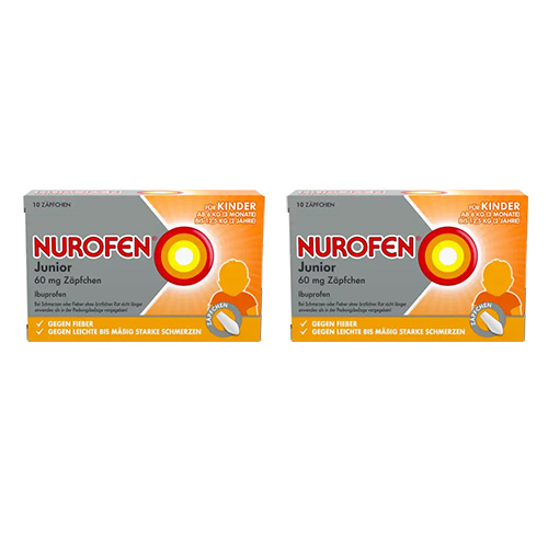 NUROFEN Junior 60 mg Zäpfchen Doppelpackung (2x10St)
