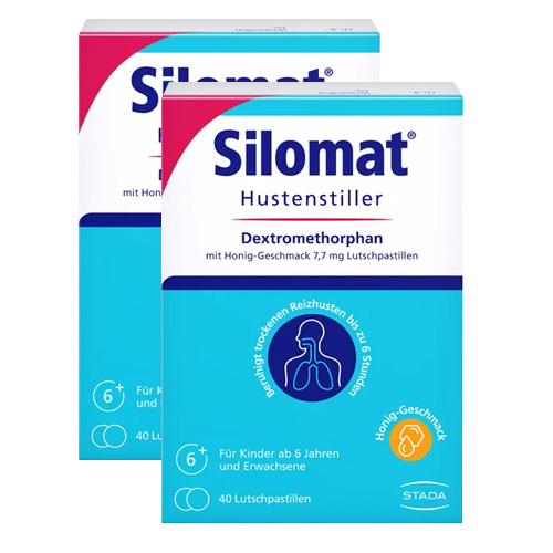 SILOMAT Hustenstiller DMP m.Honig-Geschm.7,7mg LUP Set (2x40St)