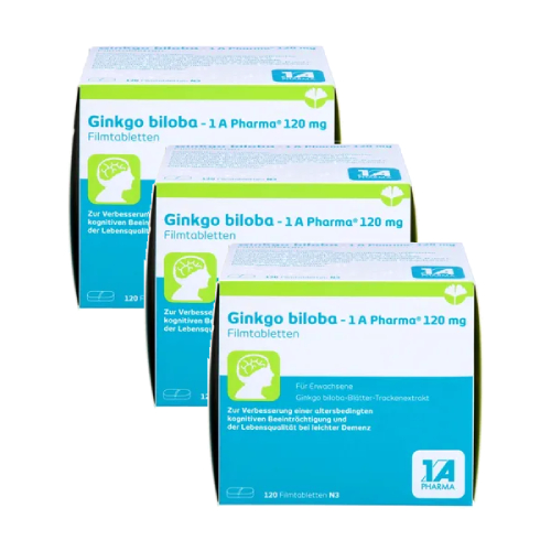 GINKGO BILOBA-1A Pharma 120 mg Filmtabletten (3x120St)