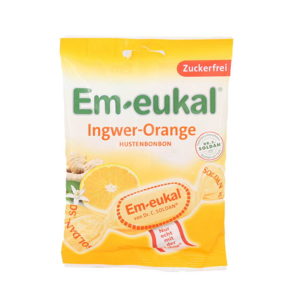 EM-EUKAL Bonbons Ingwer Orange zuckerfrei