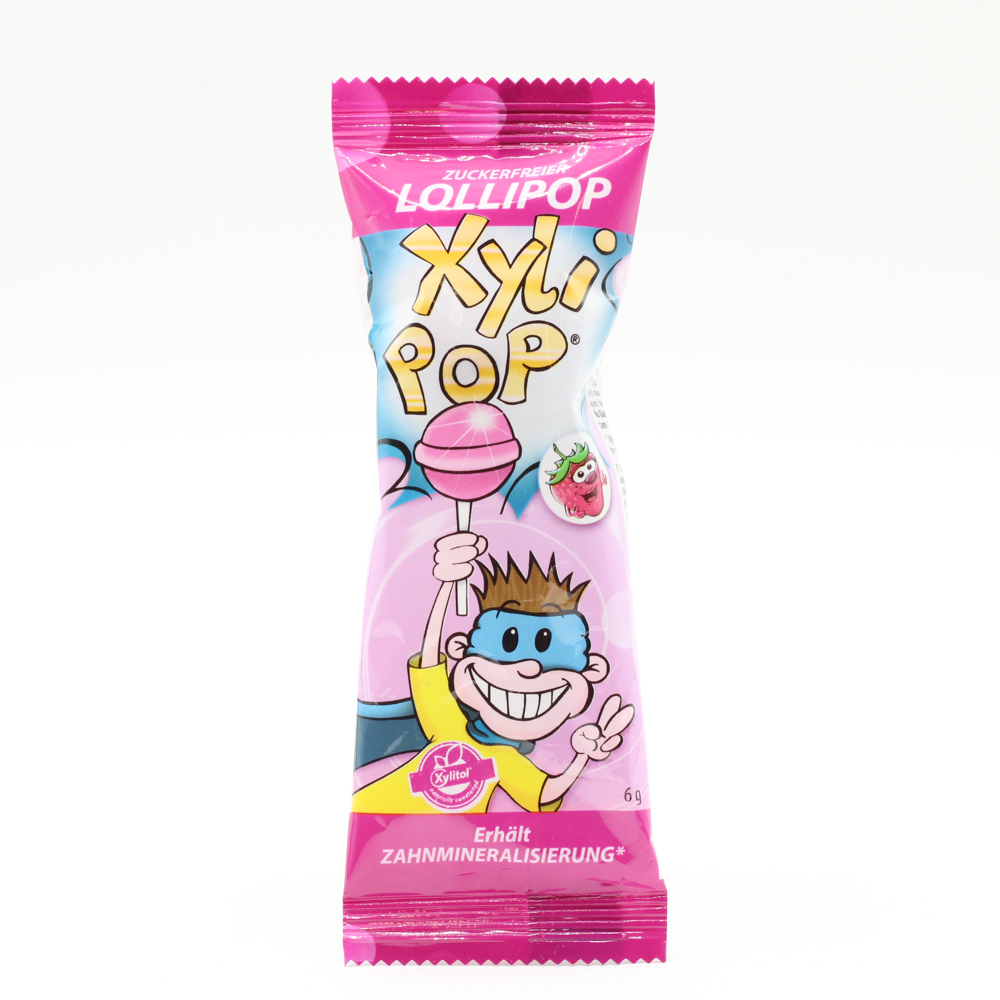 MIRADENT XyliPOP Lolli Zahnpflegelolli Erdbeere