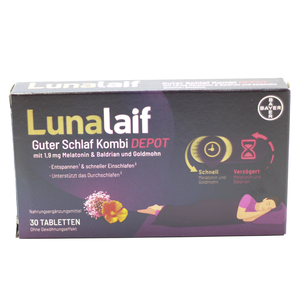 LUNALAIF Guter Schlaf Kombi Depot Tabletten Set (2x 30St)