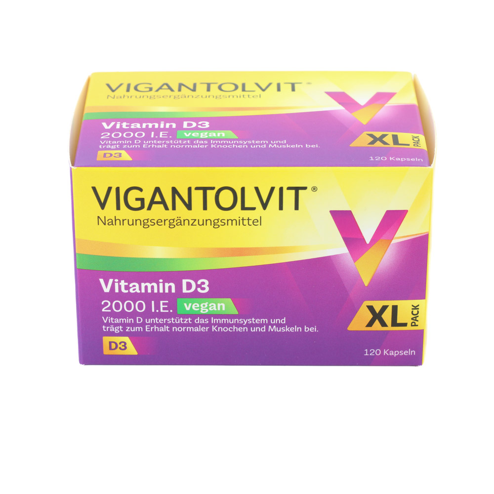 VIGANTOLVIT 2000 I.E. Vitamin D3 vegan Weichkaps. (2x120 St)