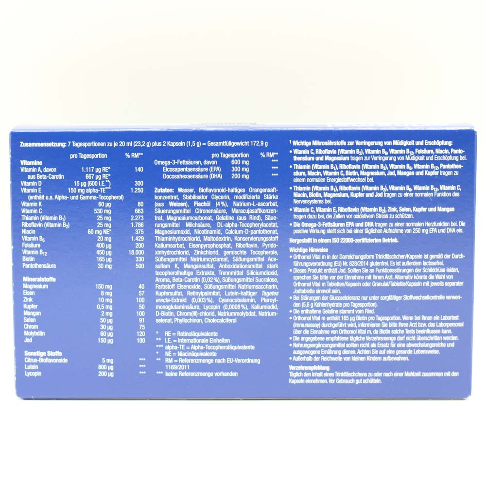 ORTHOMOL Vital M Trinkfläschchen/Kaps.Kombipack.