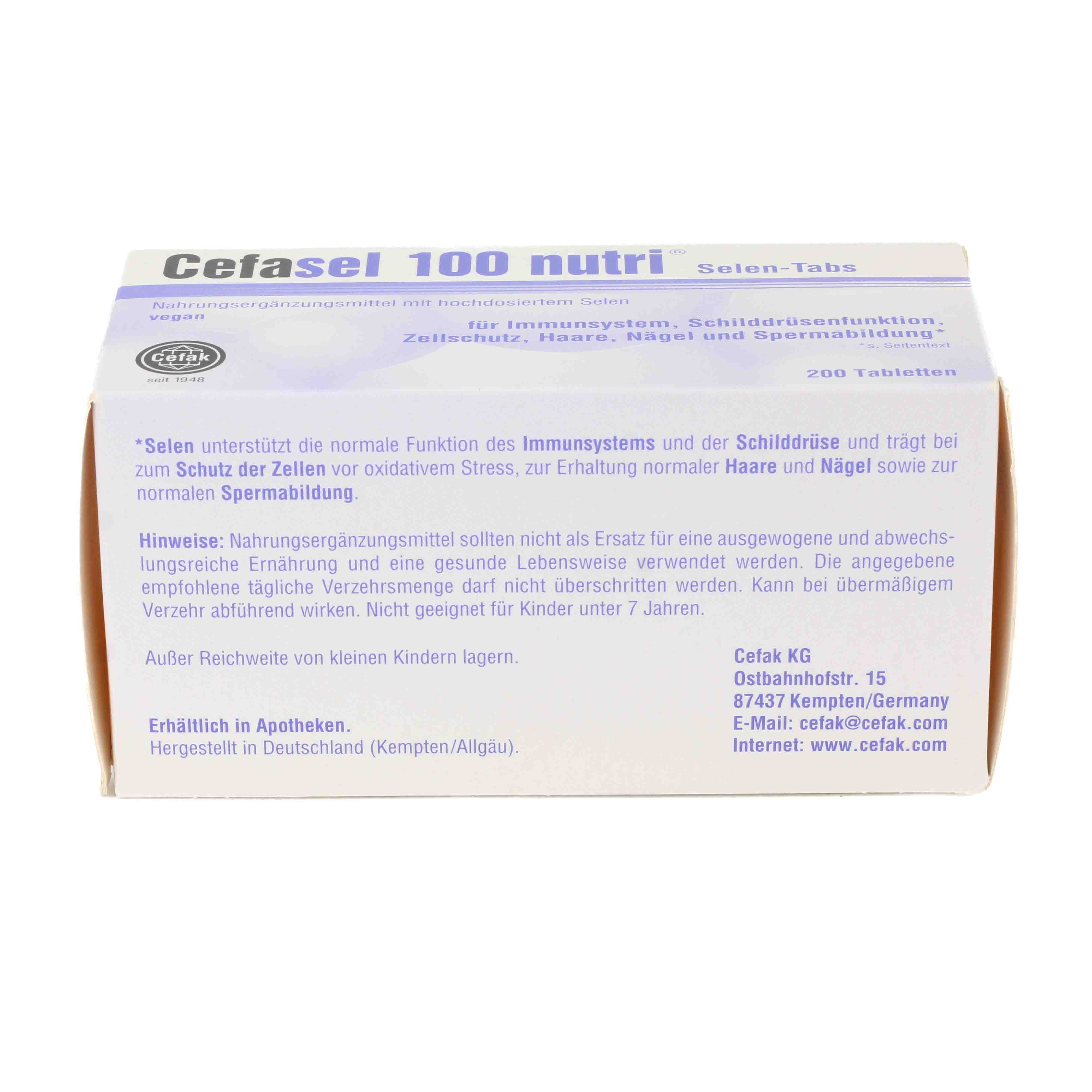 CEFASEL 100 nutri Selen-Tabs