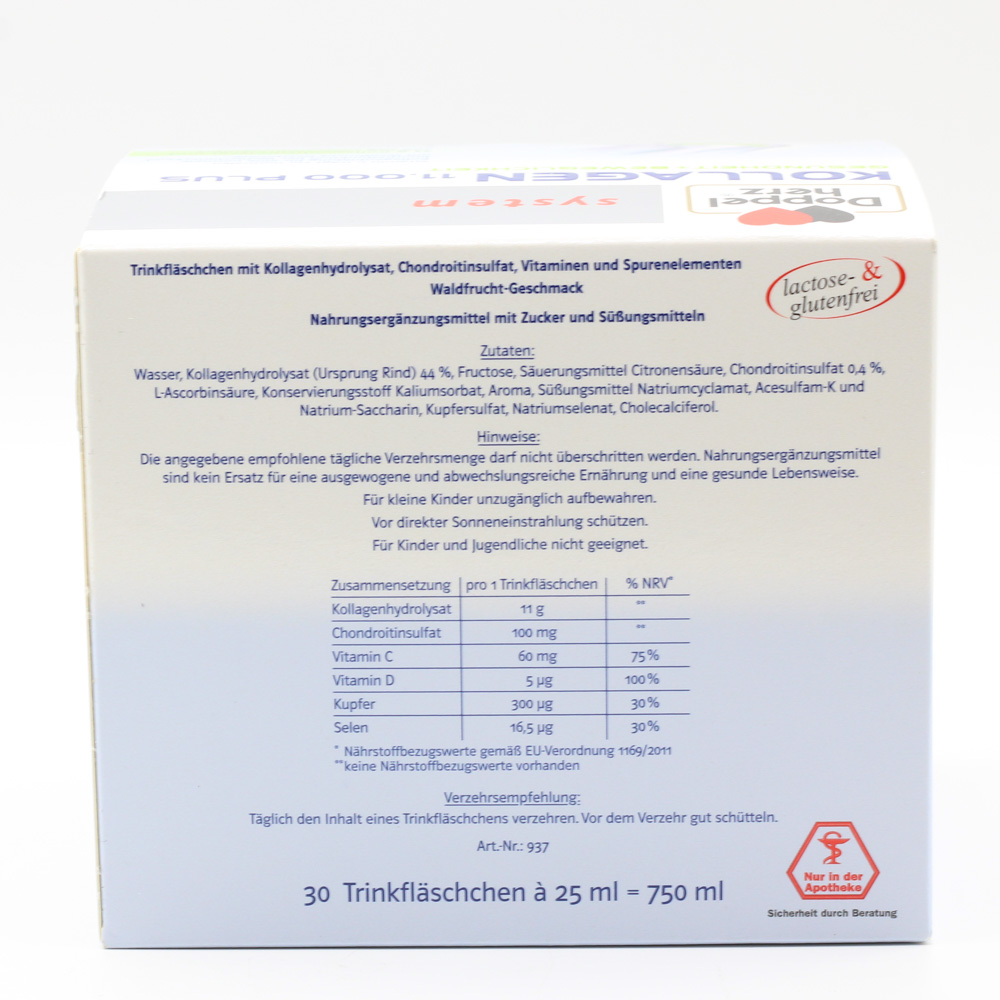 DOPPELHERZ Kollagen 11.000 Plus system Ampullen Doppelpackung (2x750 ml)