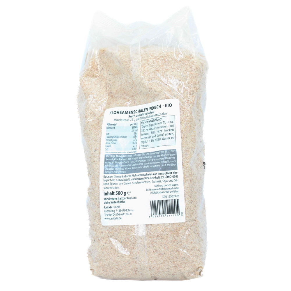FLOHSAMENSCHALEN indisch Bio
