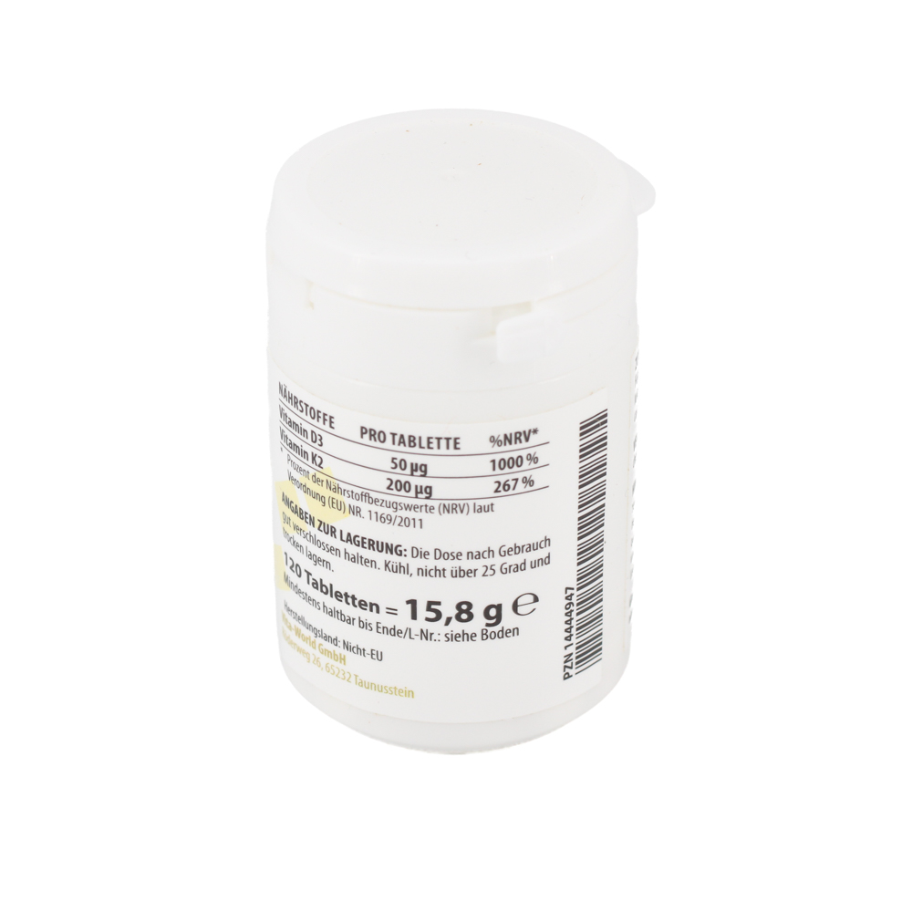 VITAMIN D3+K2 2.000 I.E./200 μg Tabletten