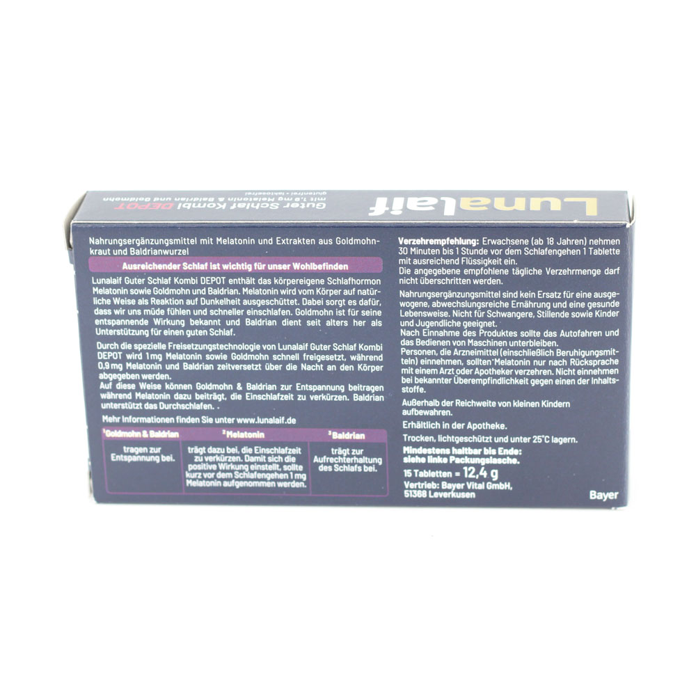 LUNALAIF Guter Schlaf Kombi Depot Tabletten