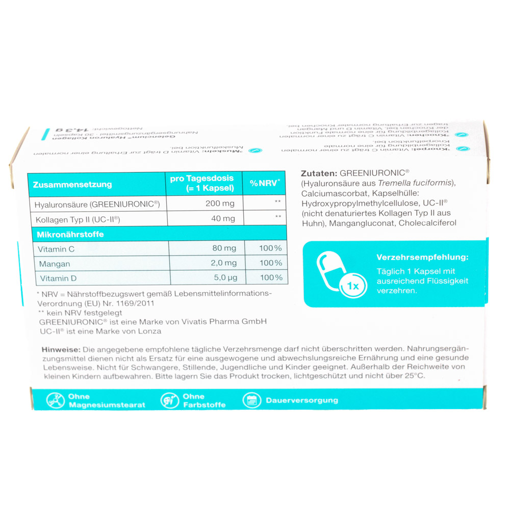 GELENCIUM Hyaluron Kollagen hochdos.Vitamin C Kps.