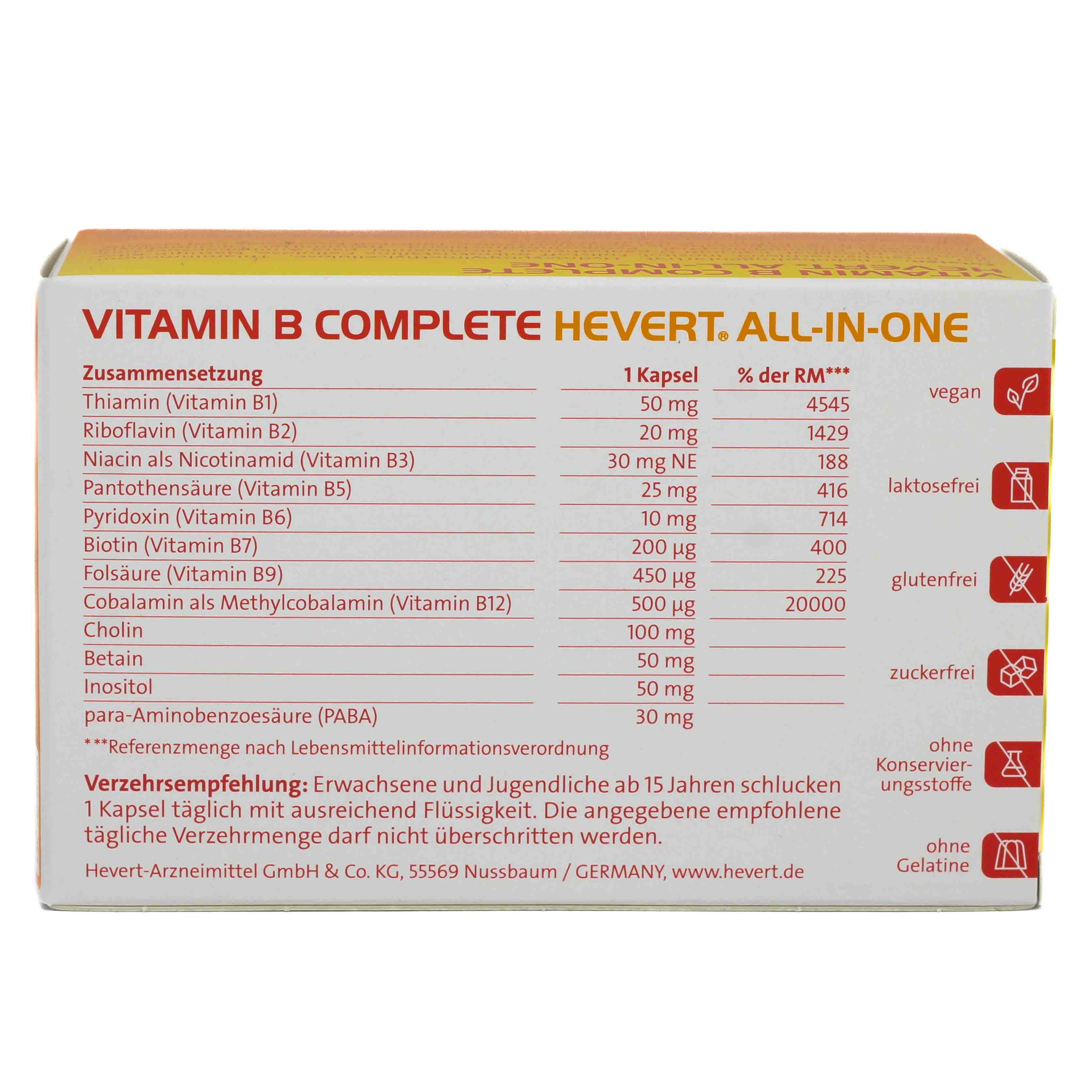 VITAMIN B COMPLETE Hevert all-in-one Kapseln