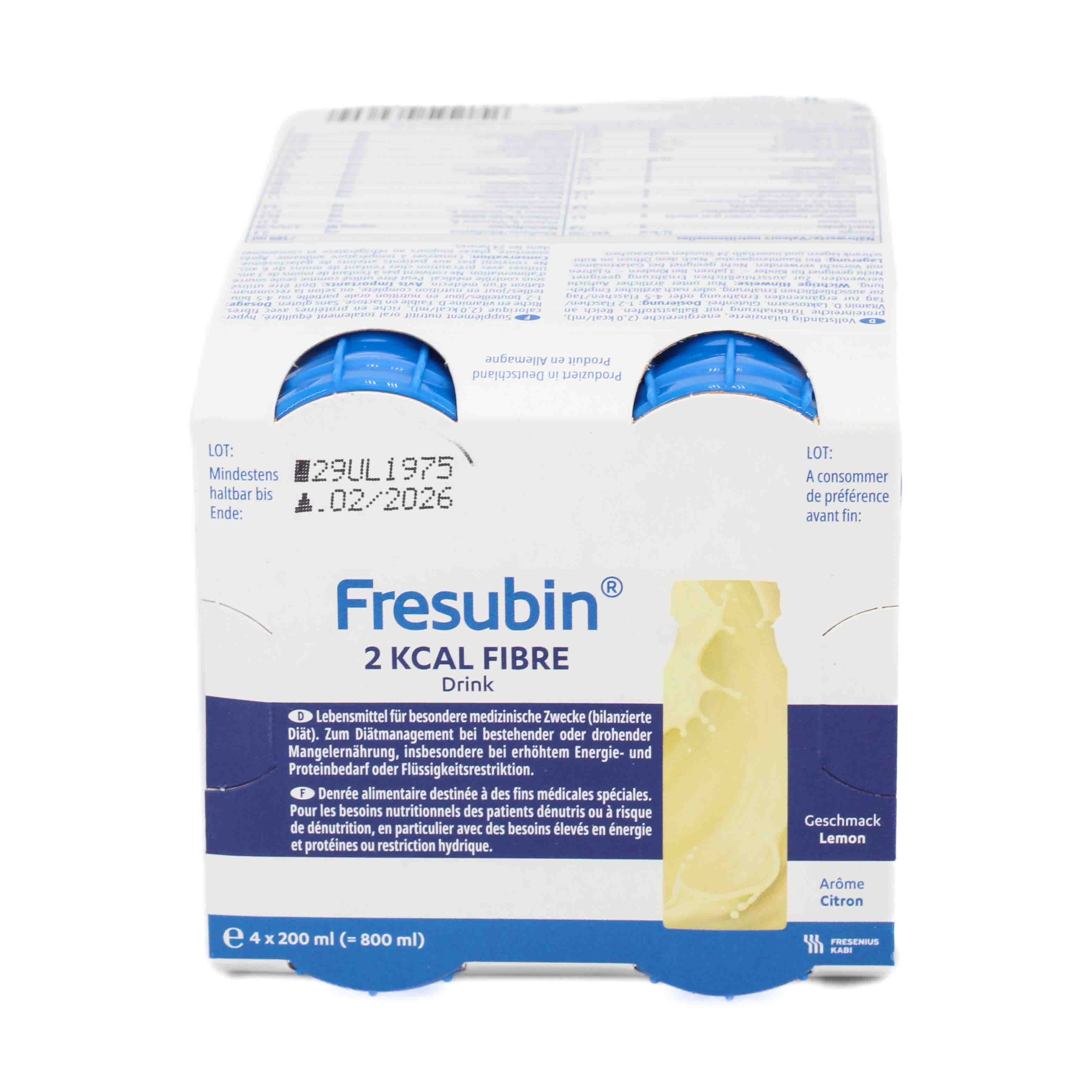 FRESUBIN 2 kcal Fibre DRINK Lemon Trinkflasche Set (2x800ml)