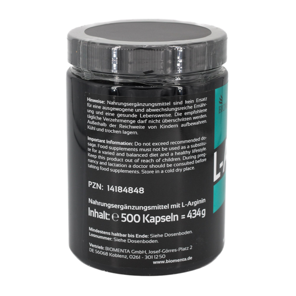 BIOMENTA L-Arginin 5000 Kapseln