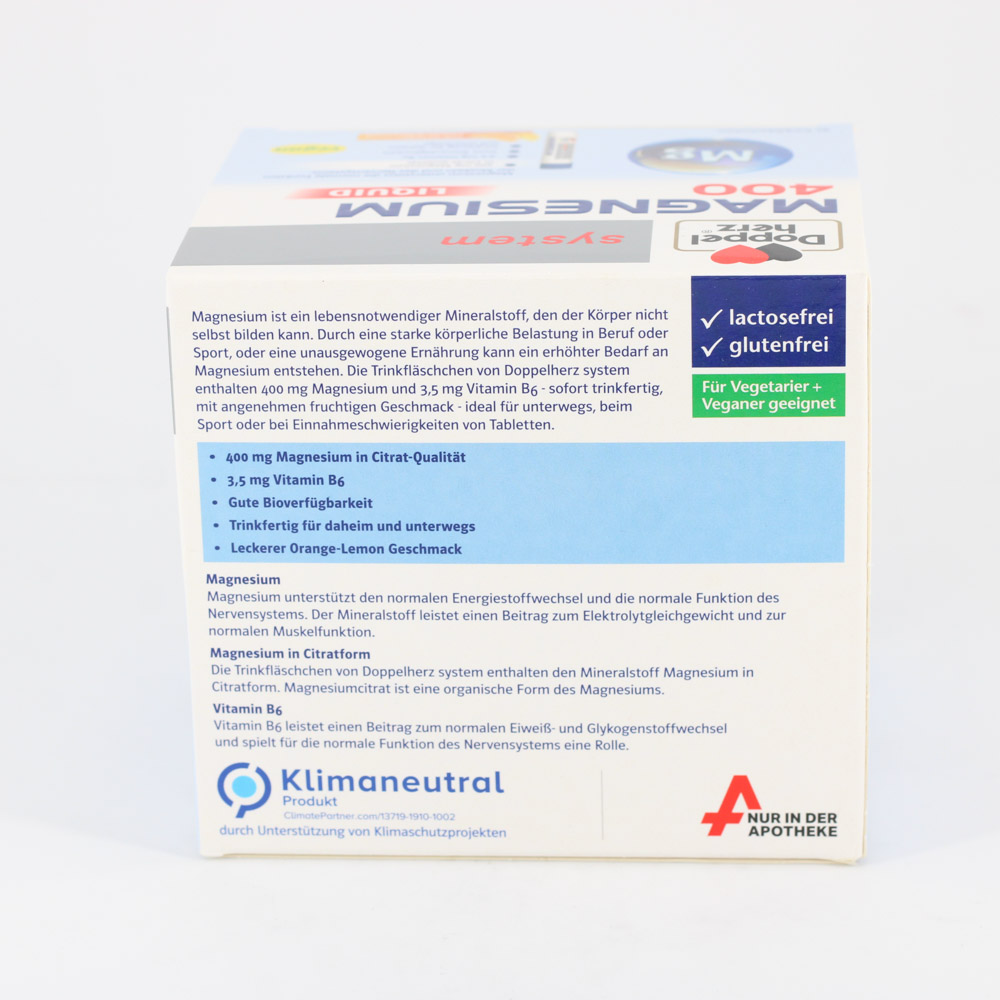 DOPPELHERZ Magnesium 400 Liquid system Trinkamp.