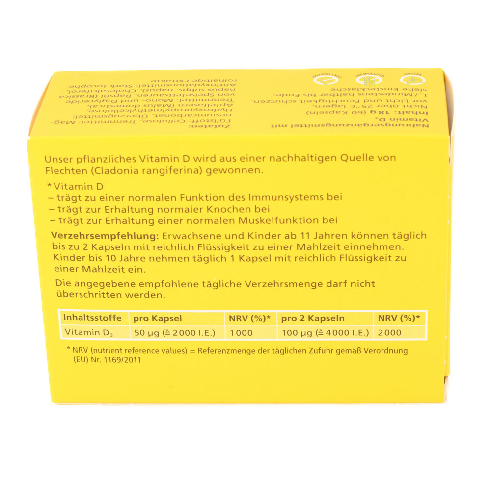 DEKRISTOLVIT D3 2000 I.E. pflanzlich Kapseln