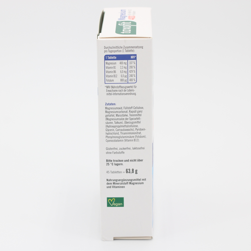 TAXOFIT Magnesium 400+B1+B6+B12+Folsäure Tabletten (2x45 St)