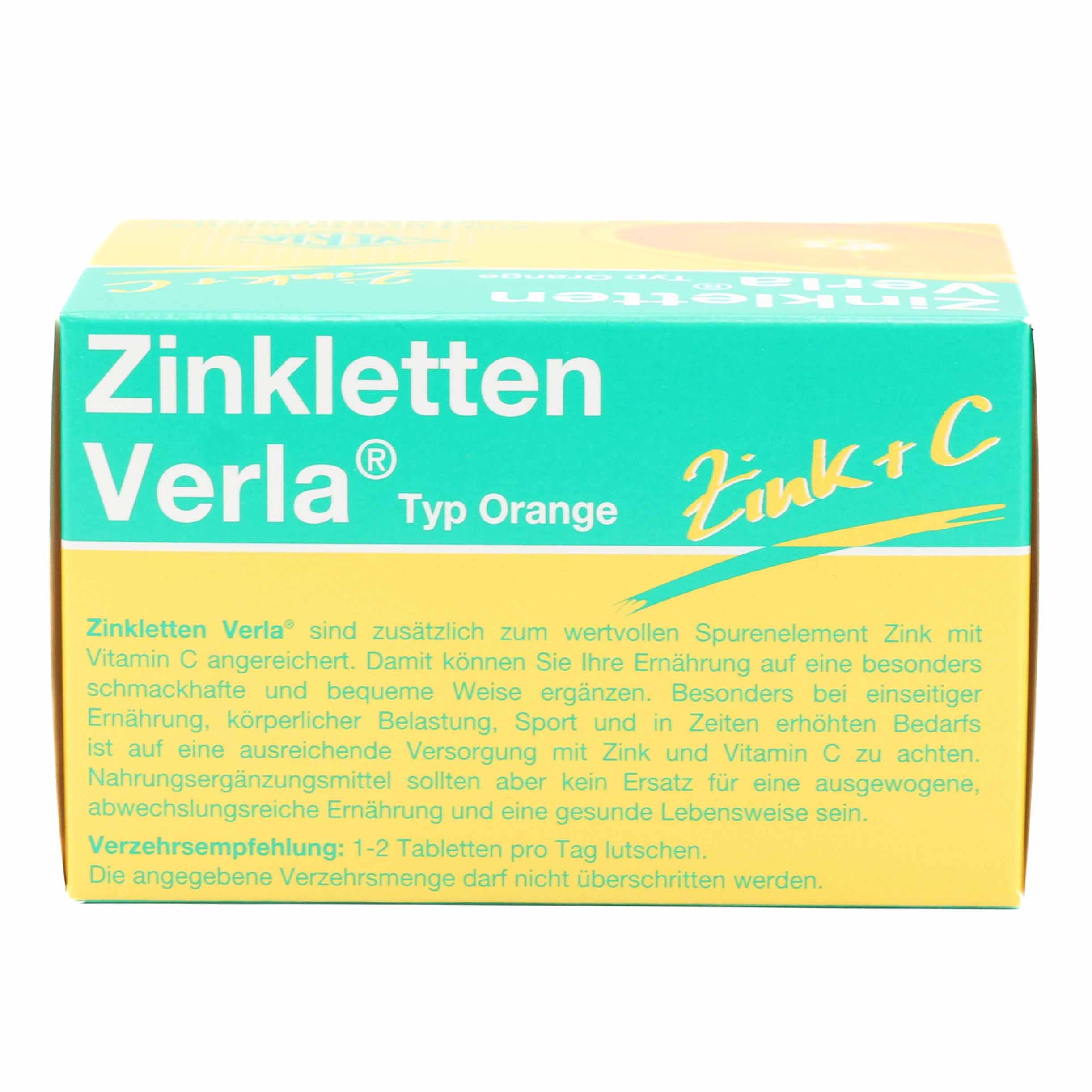 ZINKLETTEN Verla Orange Lutschtabletten