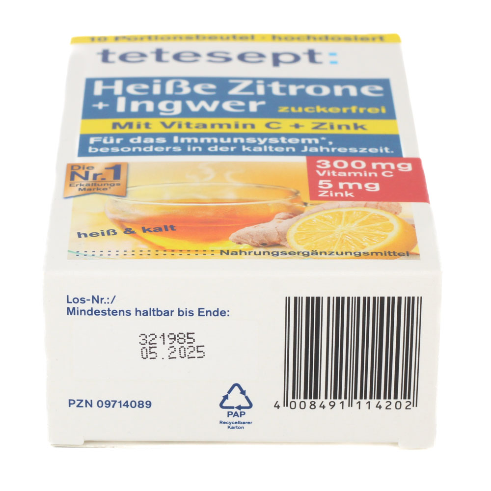 TETESEPT heiße Zitrone mit Ingwer zuckerfr.Pulver