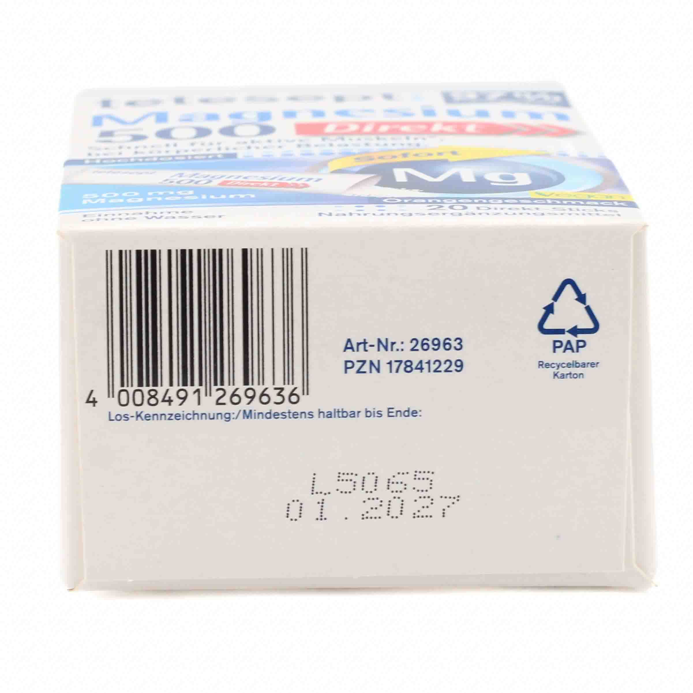 TETESEPT Magnesium 500 Direkt Sticks