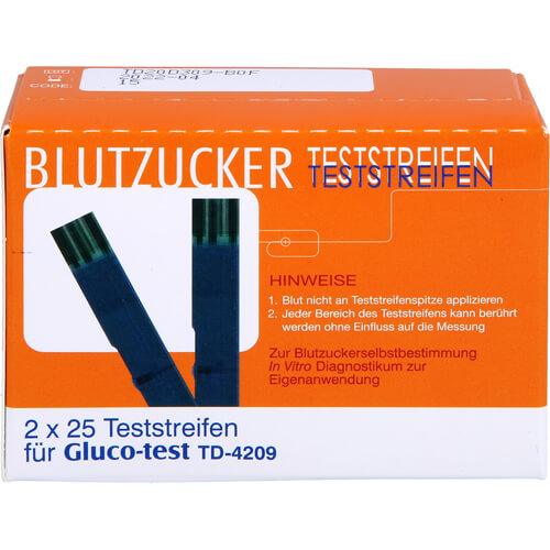 GLUCO TEST Blutzuckerteststreifen